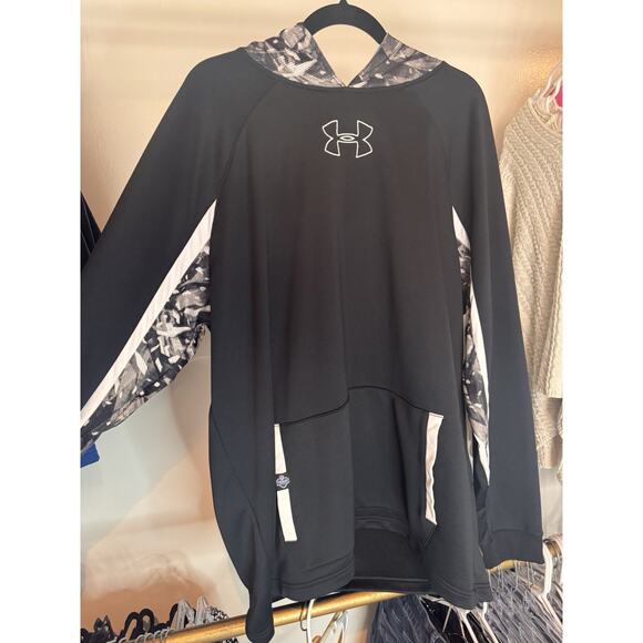 UNDER ARMOUR NFL Combine Pull-Over Hoodie 1236264 Men’s XL Black Camouflage‎ - Picture 1 of 7
